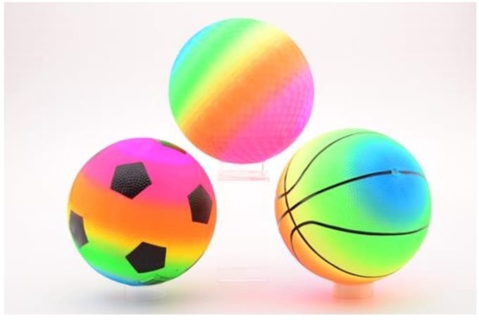 Regenboog bal maat 5