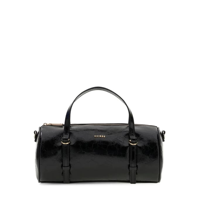 GUESS handtas schoudertas Taylor Mini Barrel Satchel Black zwart