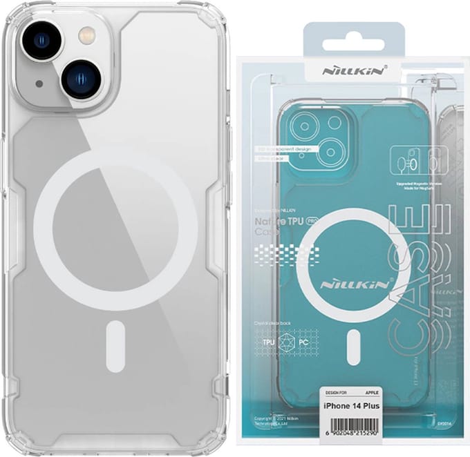 Nillkin - Nature - Pro gepantserde case met MagSafe voor iPhone - 15 - Plus - wit