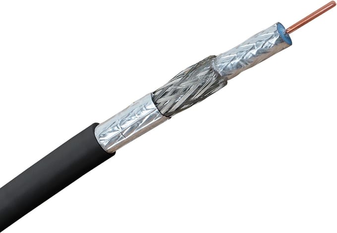 Hirschmann 298799720 coax-kabel 100 m Zwart