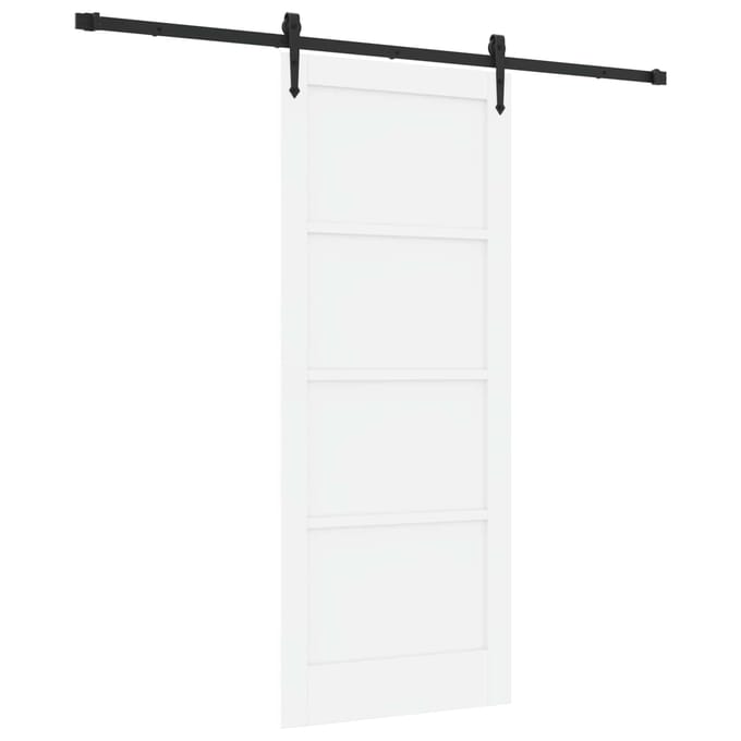 vidaXL - Schuifdeur - ORKDAL - 83 - x - 202 - cm - Massief - grenenhout - Wit