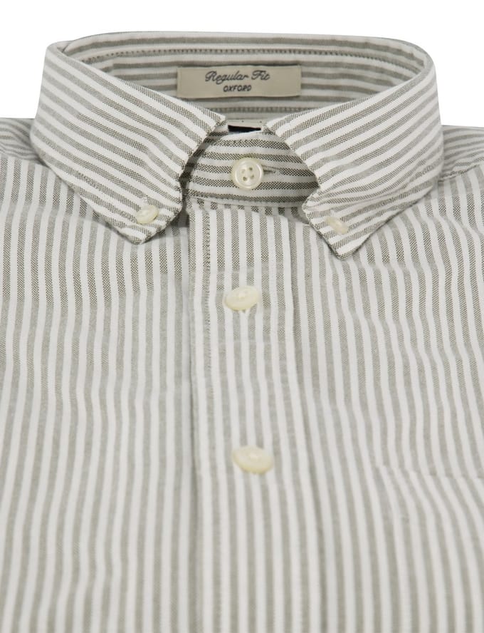 Casual overhemd Gant Regular Fit groen katoen