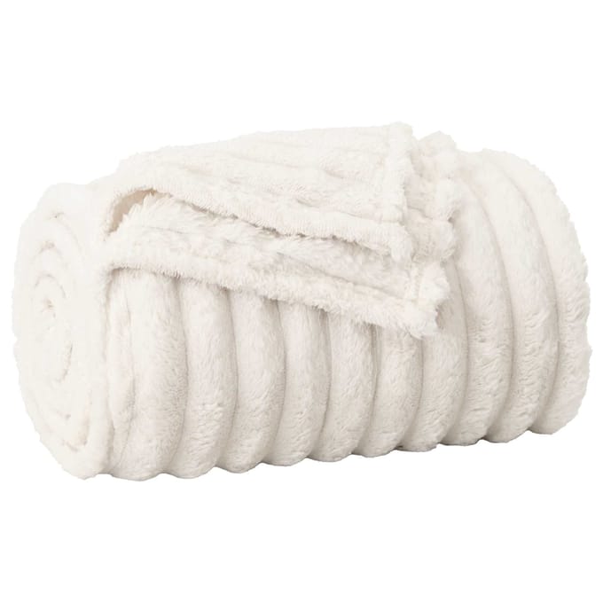 vidaXL - plaid - Crèmekleurig - 150 - x - 130 - cm - 0,45 - kg - Fleece