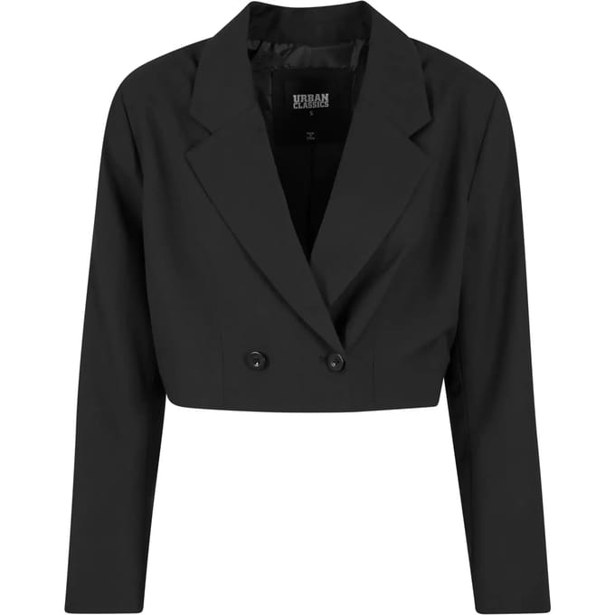 Urban Classics Cropped Dames Blazer - zwart - L