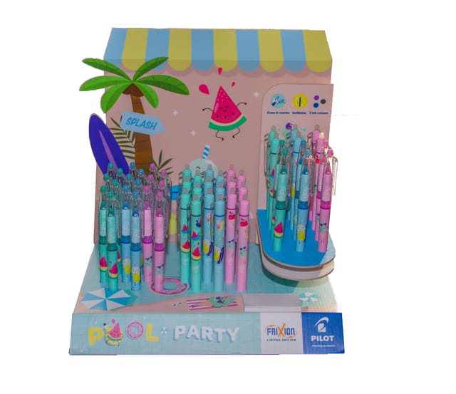 Rollerpen PILOT friXion Pool Party medium assorti display à 48 stuks