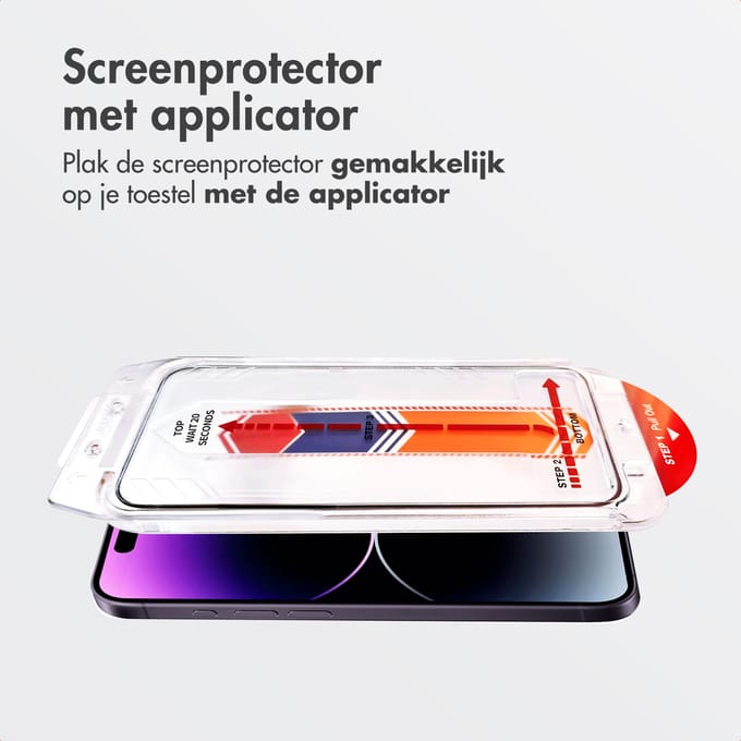Accezz Screen Protector - Geschikt voor Apple iPhone 14 Pro - Glas Screenprotector met Anti-dust Applicator