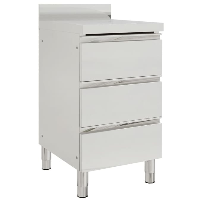 vidaXL - Commerciële - keukenkast - met - 3 - lades - 50x60x96 - cm