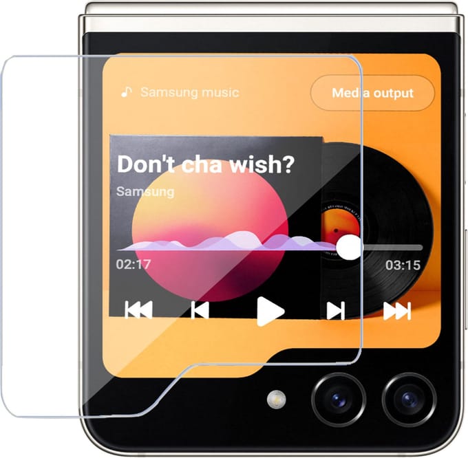 Screenprotector geschikt voor Samsung Galaxy Z Flip 5 – Gehard Glas - Proteqt+