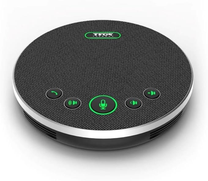 Conferentie Speaker - Telefoon Luidspreker - Zakelijke Gesprekken - Dubbele Microfoons - 5 Meter Bereik - Zwart