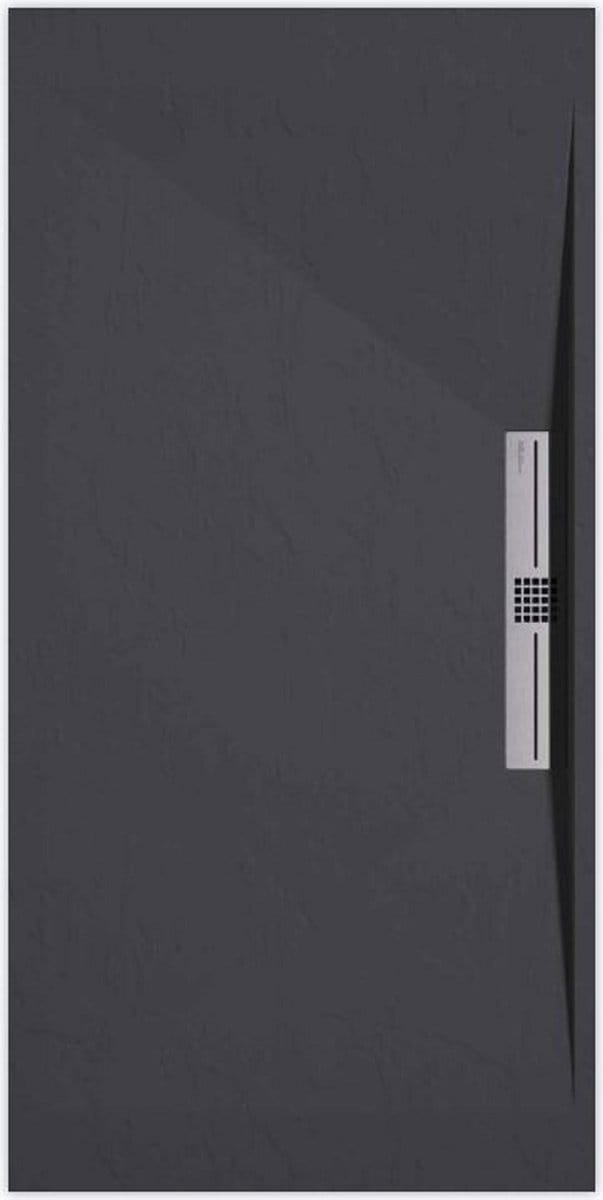 Sanifun douchebak Stone Side Anthraciet Slate 900 x 700 S