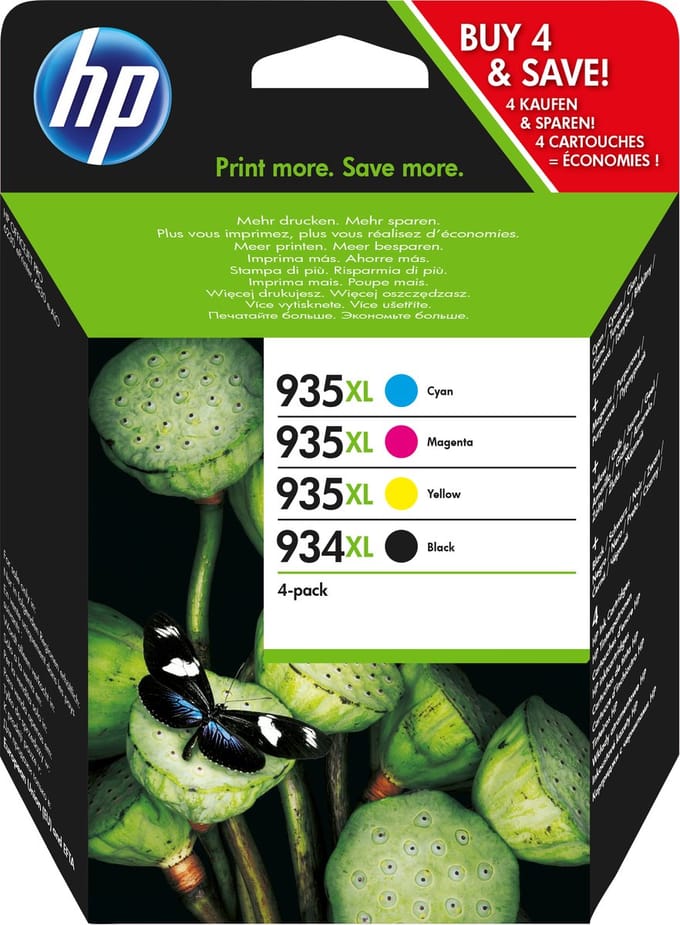 HP Inktcartridge 934/935XL (X4E14AE) 4-kleuren Multipack Hoge capaciteit