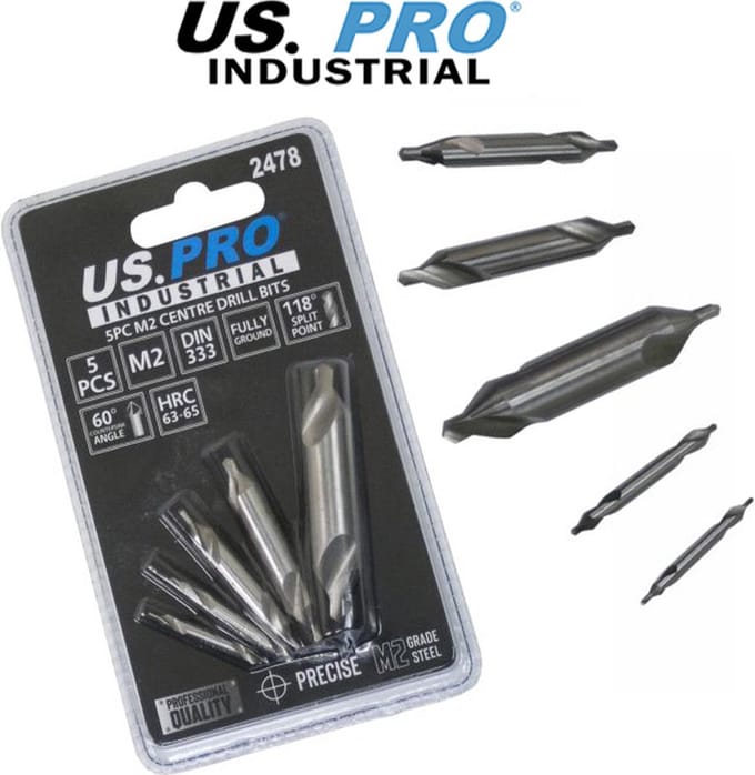 Professionele Centerboren / Centerboor set (5-delig)