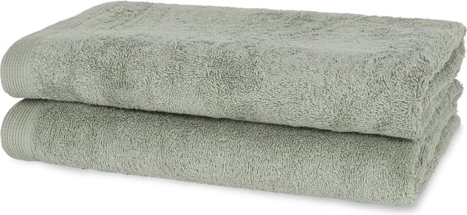 Casilin - Como - set van 2 douchelakens 70x140 - Olive Green
