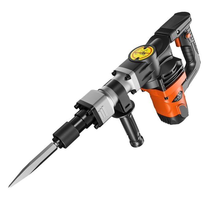 Marteau-piqueur de démolition Brise-béton Marteau électrique 1600W 2 burins