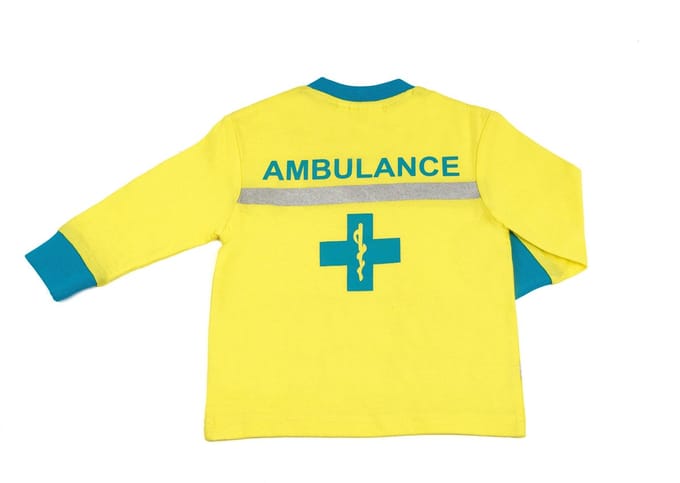 Fun2Wear - Pyjama Ambulance Geel - Geel - Maat 92 -