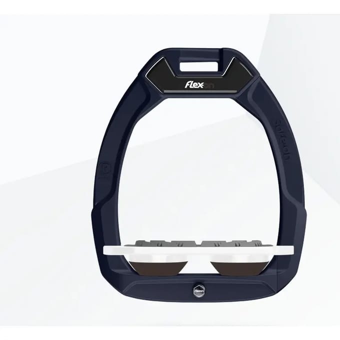 Veiligheidsspenen voor paardrijden Plat Grip Aluminium/Wit/Bruin Flex-On Safe-On