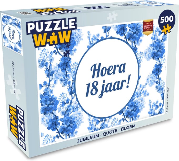 Puzzel Jubileum - Quote - Bloem - Legpuzzel - Puzzel 500 stukjes