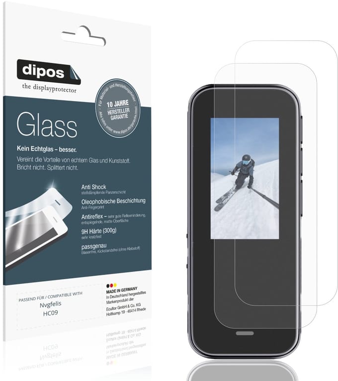 dipos – 2x Matte Pantserfolie geschikt voor Nvgfelis HC09 | 9H Screenprotector