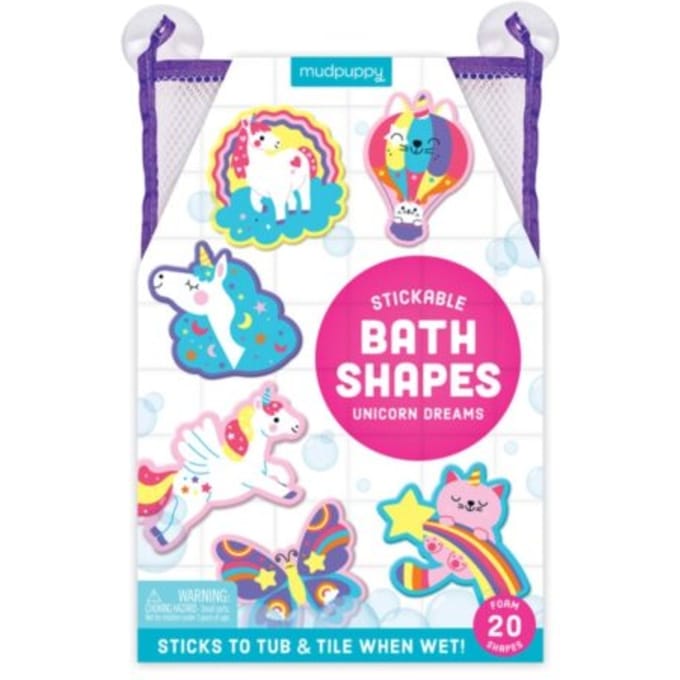 Unicorn Dreams Stickable Foam Bath Shapes - Mudpuppy