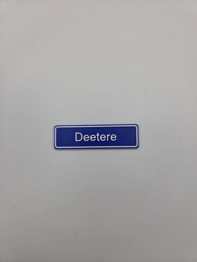 3D plaatsnaam speldje Deetere