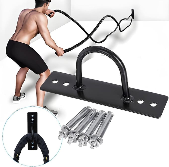 Wandhouder - Bevestigingsanker - Krachttraining - Versterkt Frame - 20 cm - Zwart