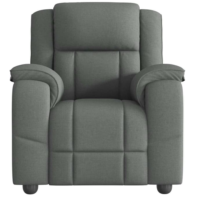 vidaXL - Relaxfauteuil - donkergrijze - stof