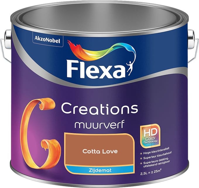 Flexa - Creations Muurverf Zijdemat - Cotta Love - Mengverf - 2,5 L