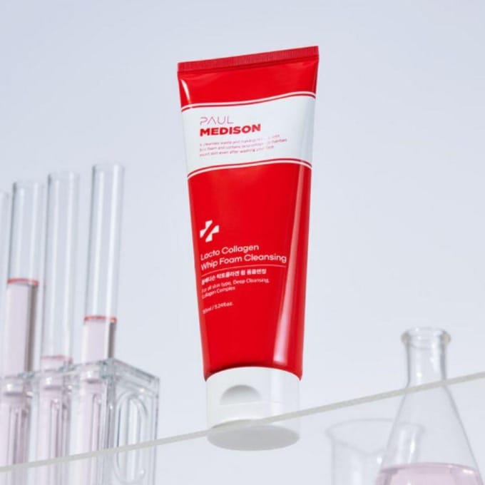 Paul Medison Lacto Collageen Schuim Reiniger Laag Irriterend Gezichtsschuim 155ml red
