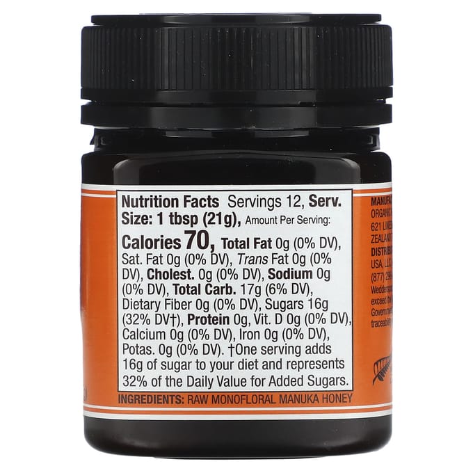 Wedderspoon, Natuurlijke Manukahoning, KFactor 16, 8.8 oz (250 gram)