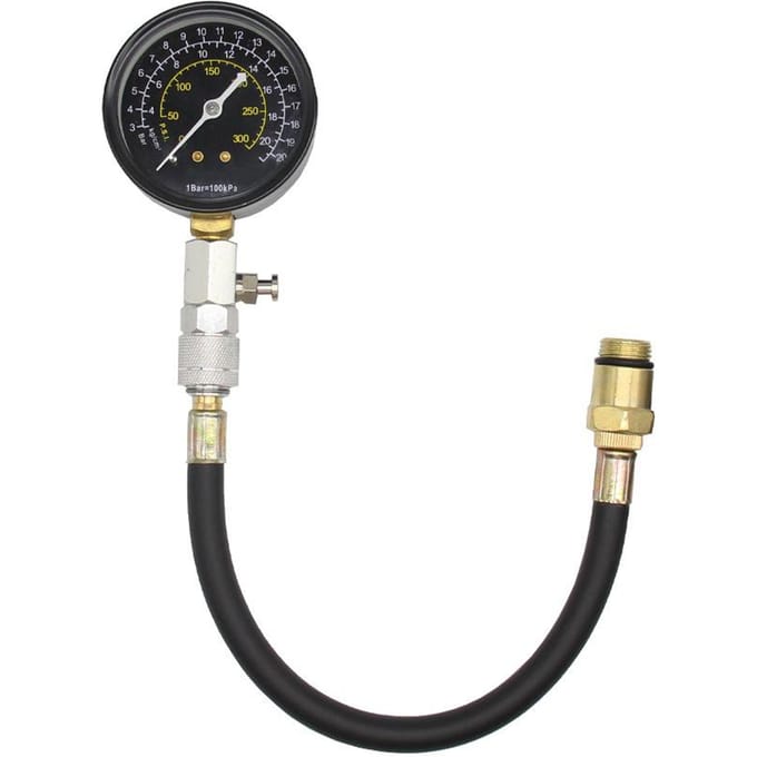 Motorcilindercompressietesterkit 0-300PSI Drukmeter Controletesttool Automobiel zwart