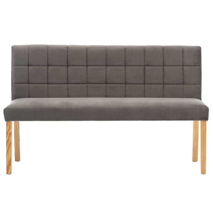 vidaXL - Bankje - 140 - cm - fluweel - grijs