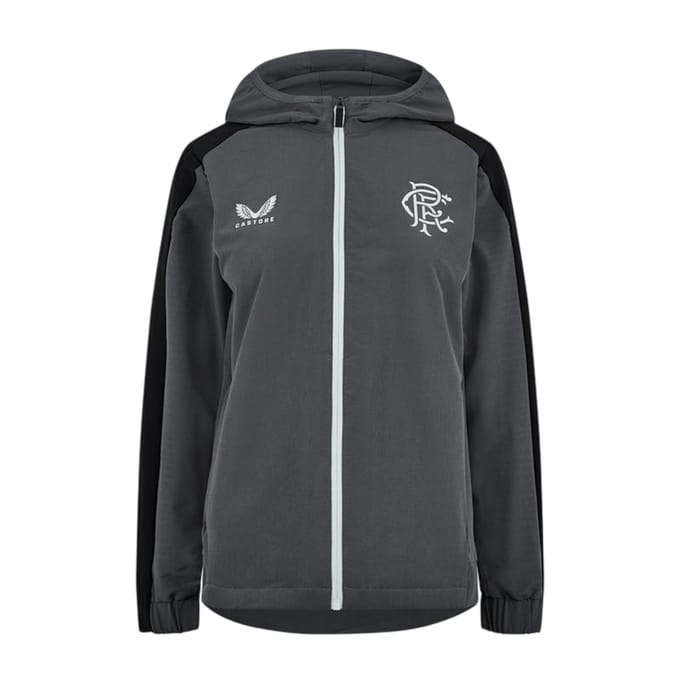 Castore Rangers FC windjack voor dames, relaxte pasvorm (IJzeren poort)