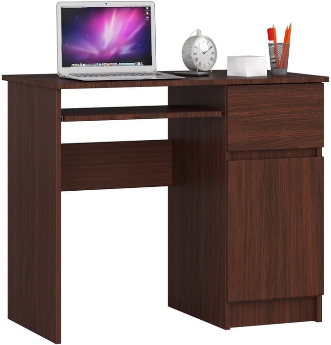 Bureau Rechts PIKSEL / Computerbureau / Computer Tafel / Bureautafel Rechts / Venge / 90 x 77 x 50 cm