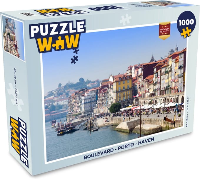 Puzzel Boulevard - Porto - Haven - Legpuzzel - Puzzel 1000 stukjes volwassenen