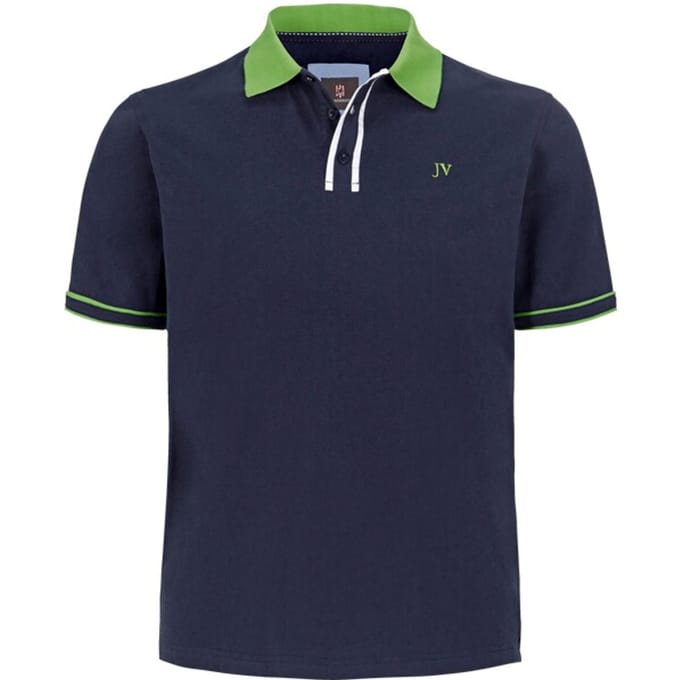 Jan Vanderstorm herren Poloshirt - 80/82 - blauw - Plus Size