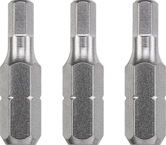 KWB 3 Bits 25mm Hex 6,0mm Kaart