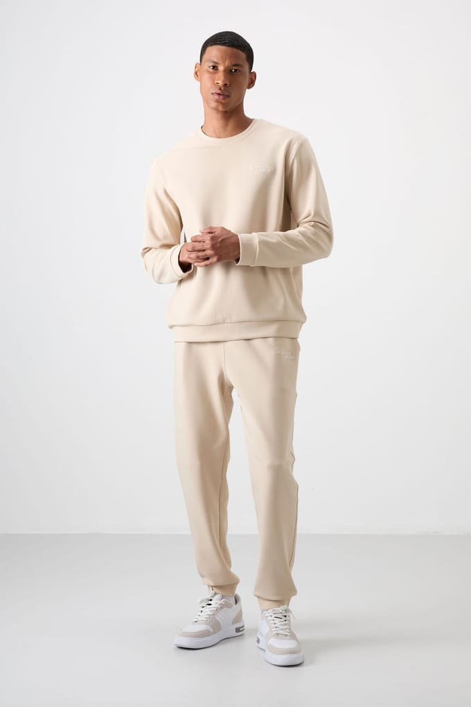 Heren Langekleurige Sweatshirt en Broek Set