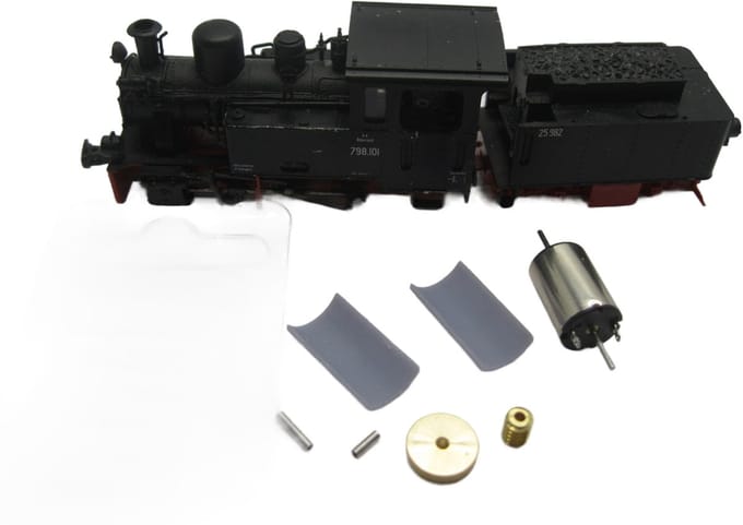micromotor HSR003C HOe motor ombouwset voor Roco BR 99, HF110C, u.a.