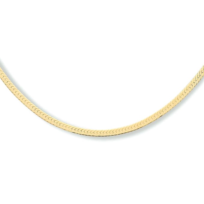 Collier slang plat 2,0 mm 40 + 4 cm 3 micron