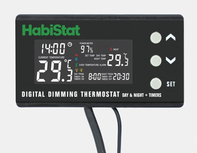Habistat Digitale Dimmer Thermostaat - Terraium - 600 Watt Dag/Nacht Timer