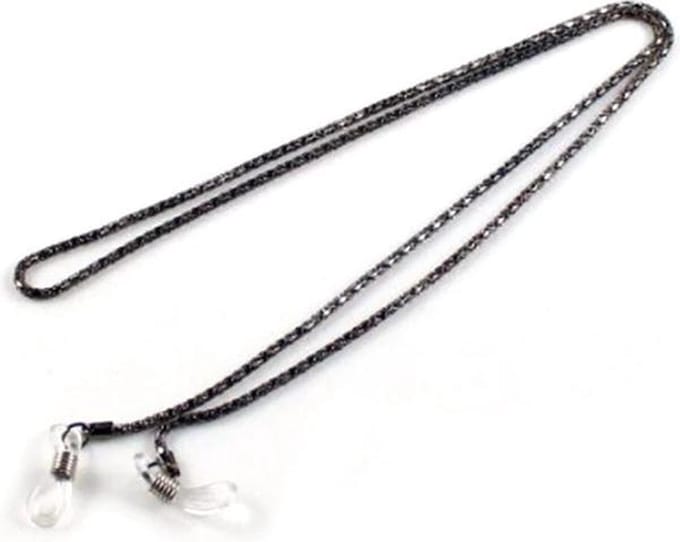 Brillenkoord | Zonnebril Ketting | Zwart Kleurig Metaal