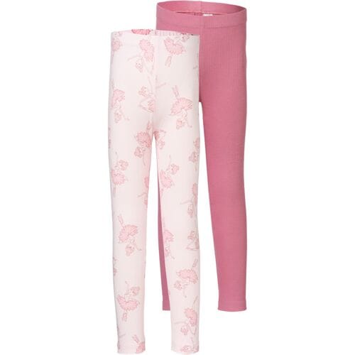 LUPILU Set van 2 kinder leggings (Donkerroze/roze, 122/128)