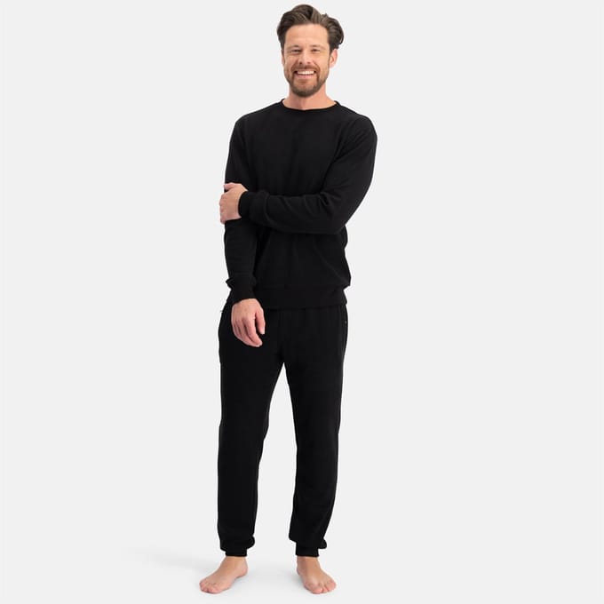Bamboo Basics Loungebroek Heren Dean - Zwarte Joggingbroek - Maat L - Joggingbroek Heren Rechte Pijp - Bamboe Lounge Broek