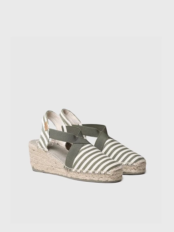 Espadrilles met sleehak in zeemansstijl | TERRA-DD