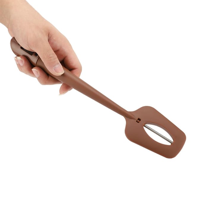 Veilige Duurzame Siliconen Voedsel Koffie Schraper Elektrische Thermometer Roerder brown