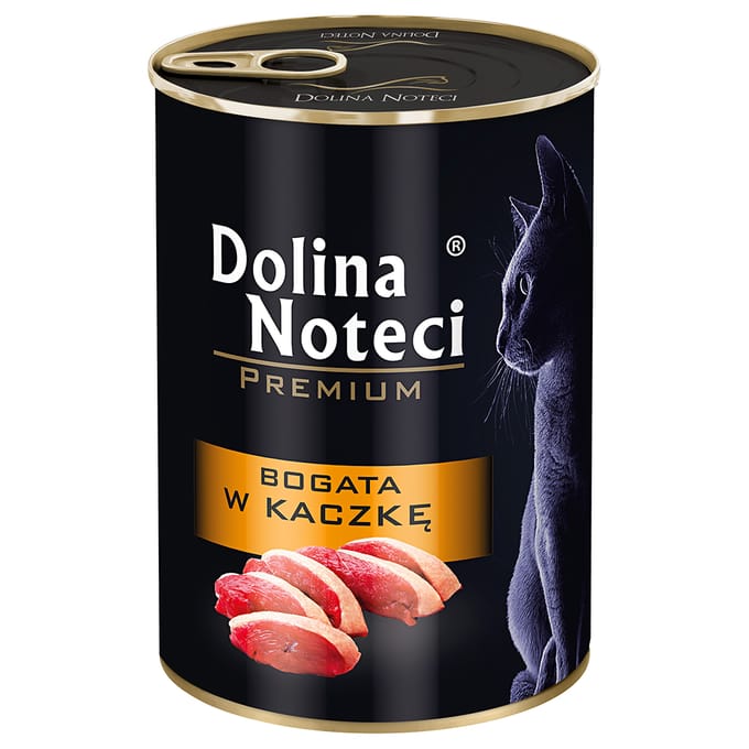 24 x 400 g Dolina Noteci Premium Rijk aan Eend Nat Kattenvoer