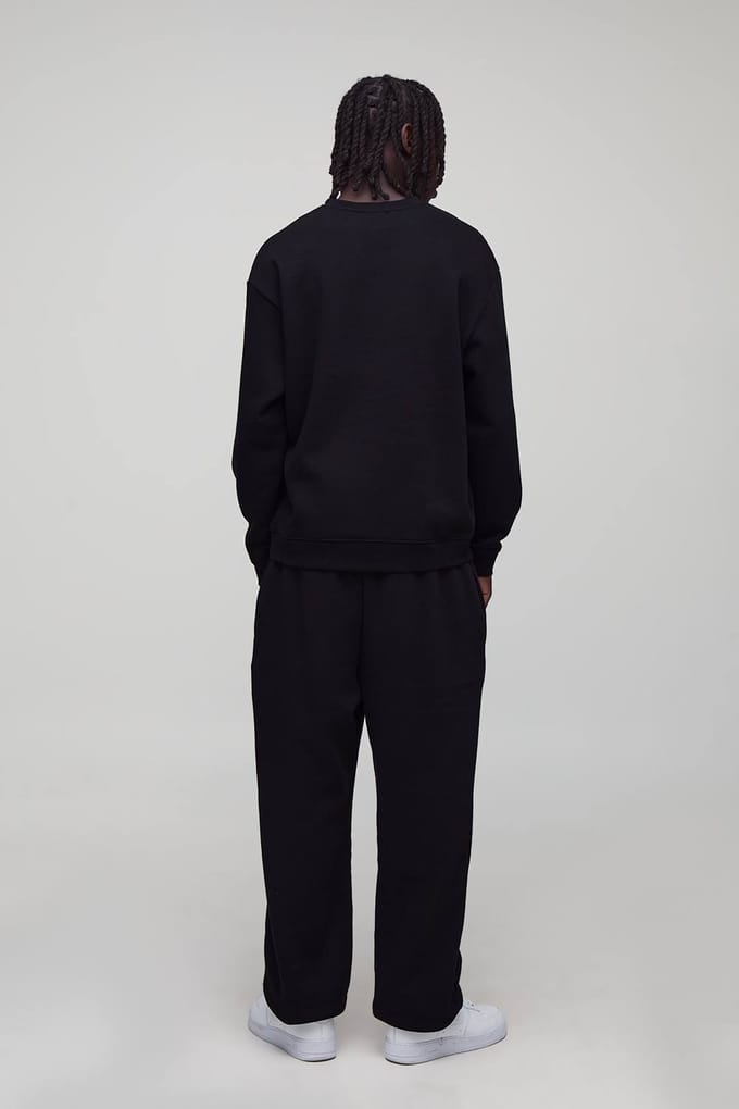 Basic oversized sweatshirt met ronde hals | Black | Size Medium
