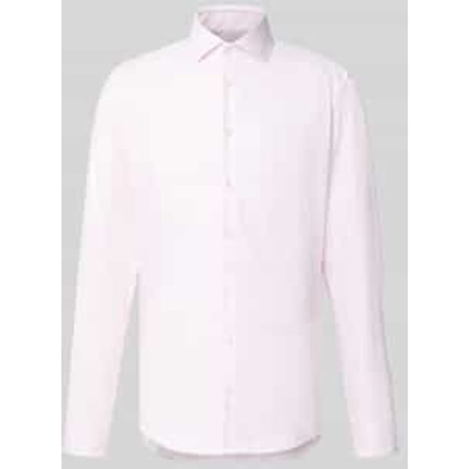 slim fit zakelijk overhemd van 100% katoen model 'Spread Kent'