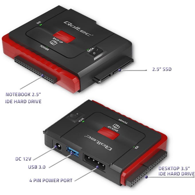 Qoltec USB 3.0-adapter voor IDE |   SATA III
