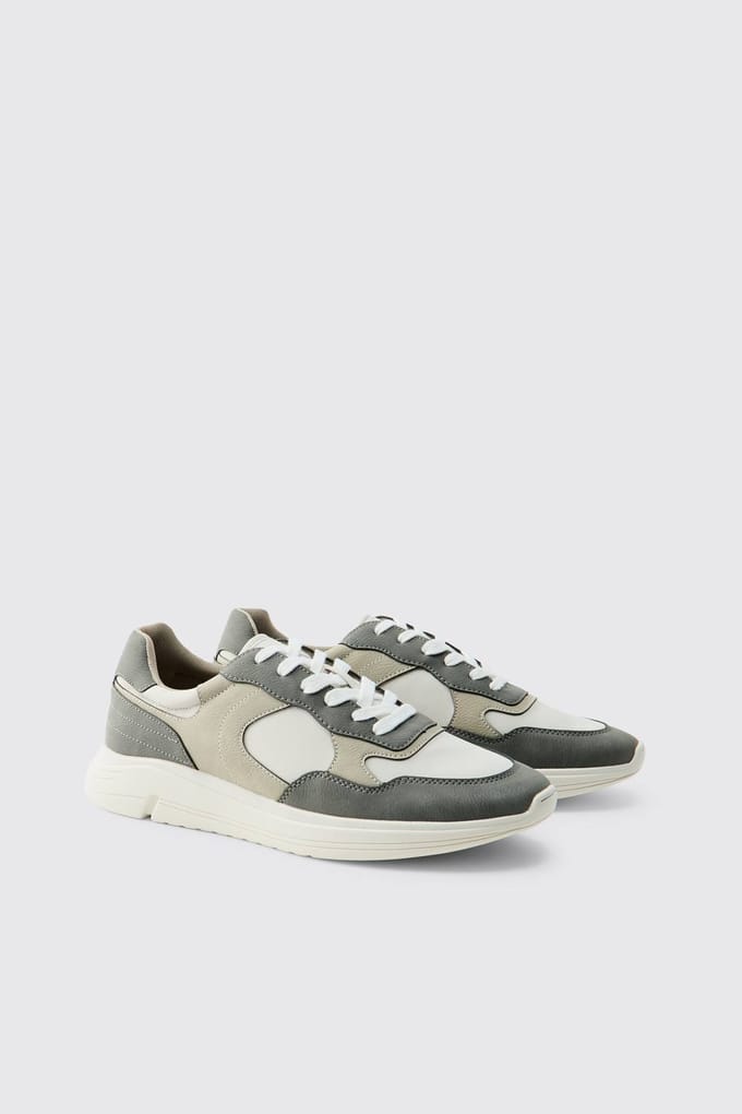 Chunky Colour Block Trainer | Grey | Size 42
